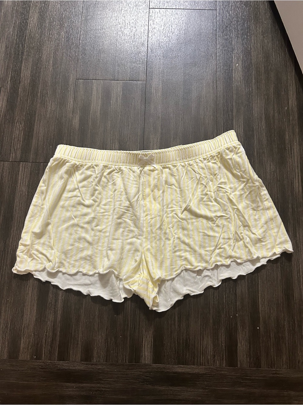 dairy boy yellow striped pajama shorts